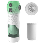 Masturbador masculino con vibración telescópica giratoria Green Star